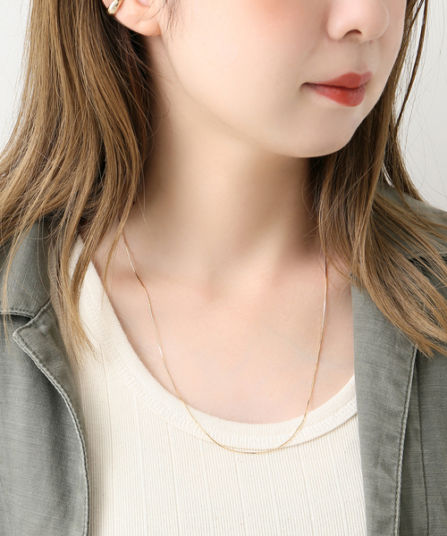 Lilas(リラ)の「コンパクトチェーン55cmネックレス K10(ネックレス・レディース・ゴールド・FREE)」の4枚目の写真
