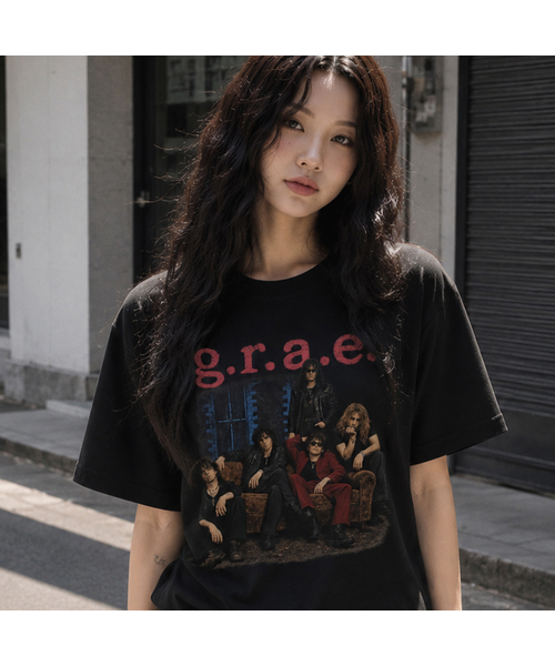 GRAVER ORDINARY（グレイバーオーディナリー）の「[ODNR UNISEX]5ガイズ半袖Tシャツ_5カラー（Tシャツ/カットソー・レディース・ホワイト/チャコールグレー/ネイビー/サンドベージュ/ブラック・SMALL/LARGE/MEDIUM）」の2枚目の写真