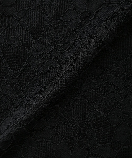 A/C DESIGN BY ALPHA CUBIC（エーシーデザインバイアルファキュービック）の「レースハイネックカットプルオーバー（Tシャツ/カットソー・レディース・オフホワイト/ブラック・M/L）」の9枚目の写真