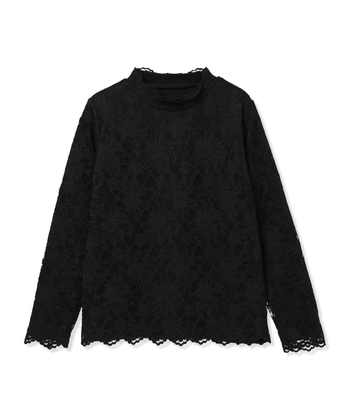 A/C DESIGN BY ALPHA CUBIC（エーシーデザインバイアルファキュービック）の「レースハイネックカットプルオーバー（Tシャツ/カットソー・レディース・オフホワイト/ブラック・M/L）」の10枚目の写真