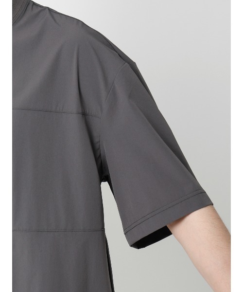 FLAT(フラット)の「FLAT/アウターTシャツ /半袖/ウォッシャブル/接触冷感/速乾/無地(Tシャツ/カットソー・メンズ・グレー/カーキ・S/M/L)」の9枚目の写真