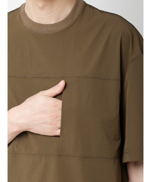 FLAT(フラット)の「FLAT/アウターTシャツ /半袖/ウォッシャブル/接触冷感/速乾/無地(Tシャツ/カットソー・メンズ・グレー/カーキ・S/M/L)」の19枚目の写真