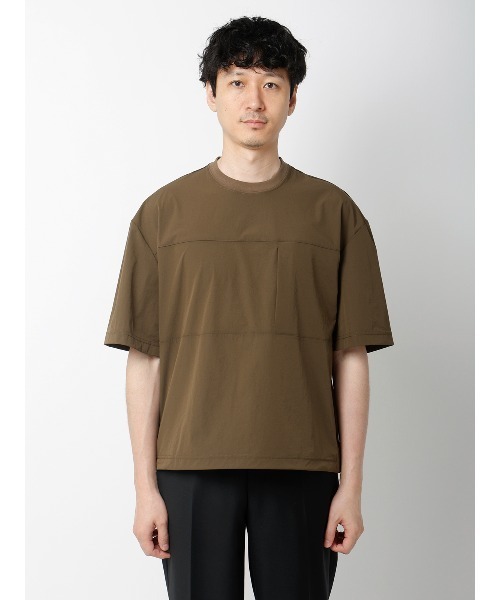 FLAT(フラット)の「FLAT/アウターTシャツ /半袖/ウォッシャブル/接触冷感/速乾/無地(Tシャツ/カットソー・メンズ・グレー/カーキ・S/M/L)」の15枚目の写真