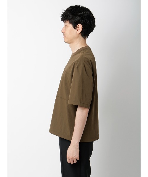 FLAT(フラット)の「FLAT/アウターTシャツ /半袖/ウォッシャブル/接触冷感/速乾/無地(Tシャツ/カットソー・メンズ・グレー/カーキ・S/M/L)」の16枚目の写真