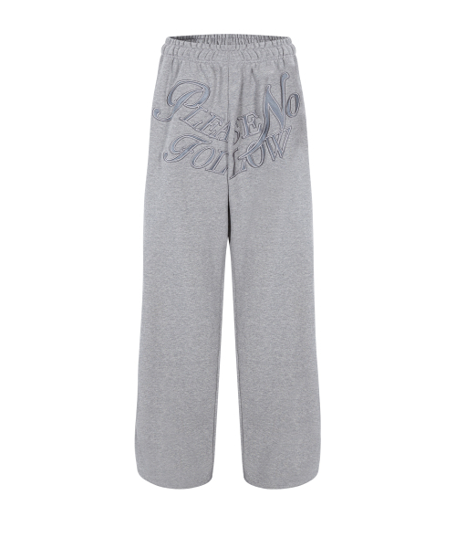 PLEASENOFOLLOW(プリーズノーフォロー)の「Mami Wide Sweat Jogger (Melange Grey)(スウェットパンツ・レディース・その他・FREE)」の3枚目の写真