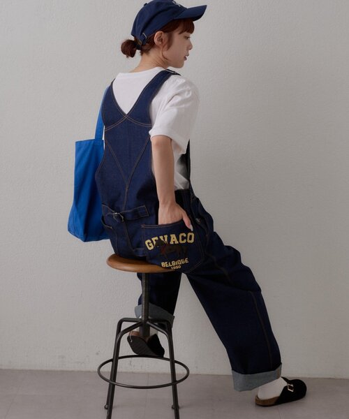 GEVACO(ゲバコ)の「【GEVACO】馬サガラロゴプリントデニムサロペット(サロペット/オーバーオール・メンズ・ブラック/ネイビー・LARGE/MEDIUM)」の22枚目の写真