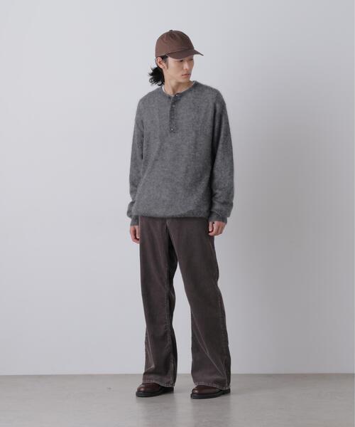 YLEVE(イレーヴ)の「YLEVE / SUPER KID MOHAIR HENRY NECK KNIT(ニット/セーター・メンズ・カーキ/グレー系その他3・4)」の3枚目の写真