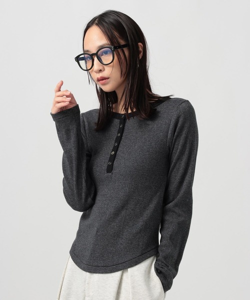 Robert P.Miller（ロバート ピー ミラー）の「[WEB限定]【miller】Prib Helny L/S Tee（Tシャツ/カットソー・レディース・ダークグレー/ブラック/イエロー・FREE）」の6枚目の写真