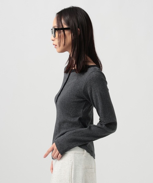Robert P.Miller（ロバート ピー ミラー）の「[WEB限定]【miller】Prib Helny L/S Tee（Tシャツ/カットソー・レディース・ダークグレー/ブラック/イエロー・FREE）」の7枚目の写真