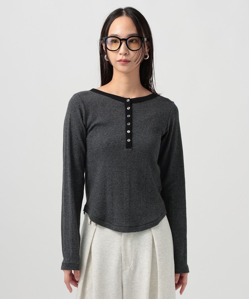 Robert P.Miller（ロバート ピー ミラー）の「[WEB限定]【miller】Prib Helny L/S Tee（Tシャツ/カットソー・レディース・ダークグレー/ブラック/イエロー・FREE）」の9枚目の写真