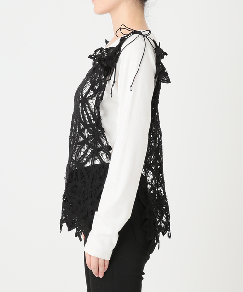 JOURNAL STANDARD（ジャーナルスタンダード）の「【SALLY VINTAGE × JOURNAL STANDARD】SALLY TAPE LACE BL（シャツ/ブラウス・レディース・ブラック/ホワイト・FREE）」の11枚目の写真