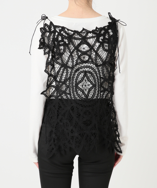 JOURNAL STANDARD（ジャーナルスタンダード）の「【SALLY VINTAGE × JOURNAL STANDARD】SALLY TAPE LACE BL（シャツ/ブラウス・レディース・ブラック/ホワイト・FREE）」の13枚目の写真