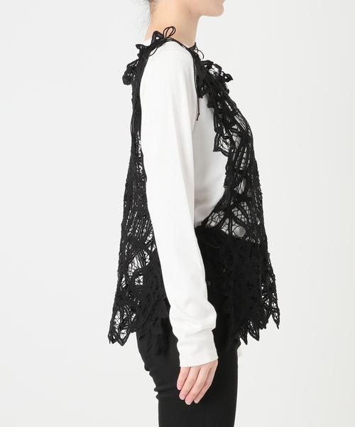 JOURNAL STANDARD（ジャーナルスタンダード）の「【SALLY VINTAGE × JOURNAL STANDARD】SALLY TAPE LACE BL（シャツ/ブラウス・レディース・ブラック/ホワイト・FREE）」の14枚目の写真