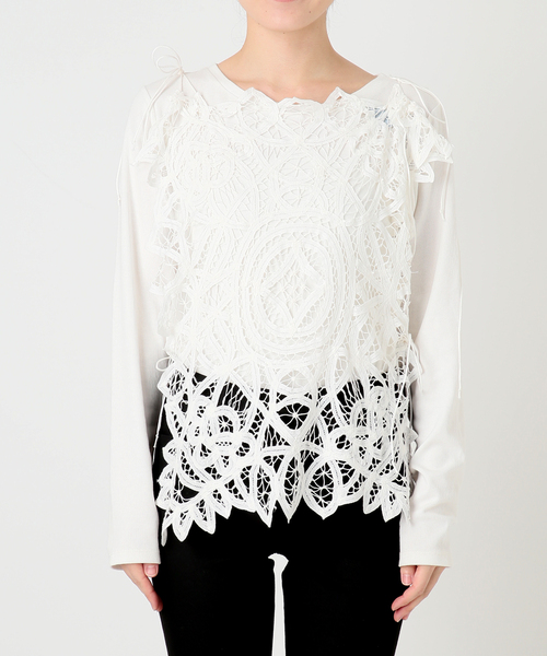 JOURNAL STANDARD（ジャーナルスタンダード）の「【SALLY VINTAGE × JOURNAL STANDARD】SALLY TAPE LACE BL（シャツ/ブラウス・レディース・ブラック/ホワイト・FREE）」の18枚目の写真