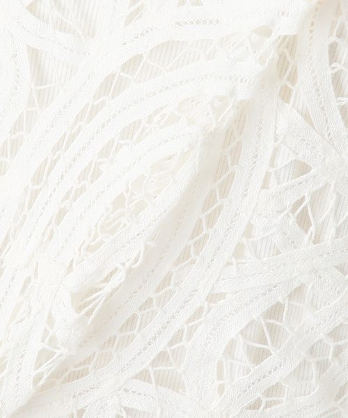 JOURNAL STANDARD（ジャーナルスタンダード）の「【SALLY VINTAGE × JOURNAL STANDARD】SALLY TAPE LACE BL（シャツ/ブラウス・レディース・ブラック/ホワイト・FREE）」の3枚目の写真
