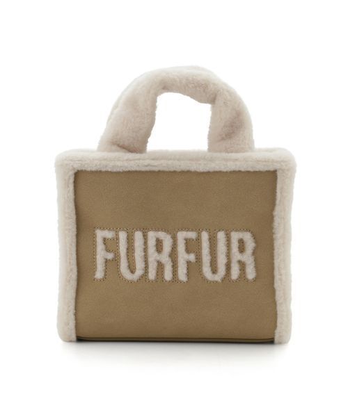 FURFUR(ファーファー)の「【WEB・一部店舗限定カラー】ムートンロゴトートバッグ(トートバッグ・レディース・ブラック/ホワイト/ピンク/アイボリー/ベージュ・F)」の6枚目の写真