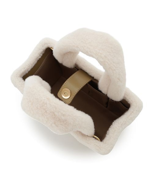 FURFUR(ファーファー)の「【WEB・一部店舗限定カラー】ムートンロゴトートバッグ(トートバッグ・レディース・ブラック/ホワイト/ピンク/アイボリー/ベージュ・F)」の10枚目の写真