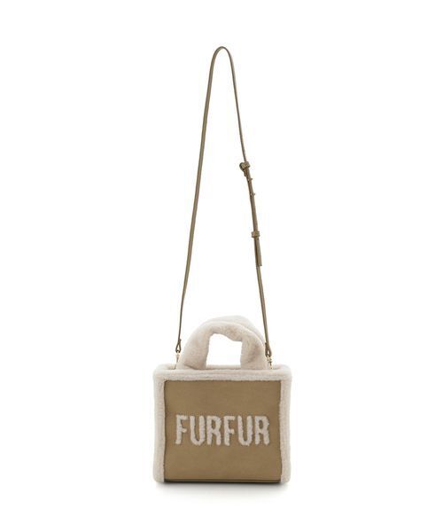 FURFUR(ファーファー)の「【WEB・一部店舗限定カラー】ムートンロゴトートバッグ(トートバッグ・レディース・ブラック/ホワイト/ピンク/アイボリー/ベージュ・F)」の13枚目の写真