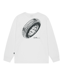 TREAD WHEEL LONG SLV TEE white