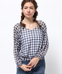 one after another NICE CLAUP | 【ナイスクラップ】ギンガムチェックブラウス(シャツ/ブラウス)