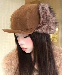 LAC-VERT（ラック・ヴェール）の「2WAYファーフライトキャップ（キャップ）」