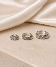 【金属アレルギー対応】フルビジュー ミニフープピアス