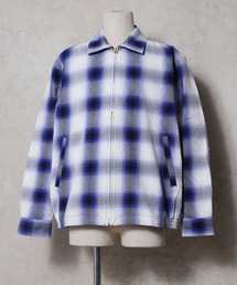 【全10色】HOUSTON ヒューストン OMBRE CHECK VIYELLA HARRINGTON JACKET / オンブレーチェック ビエラ ハリントンジャケット
