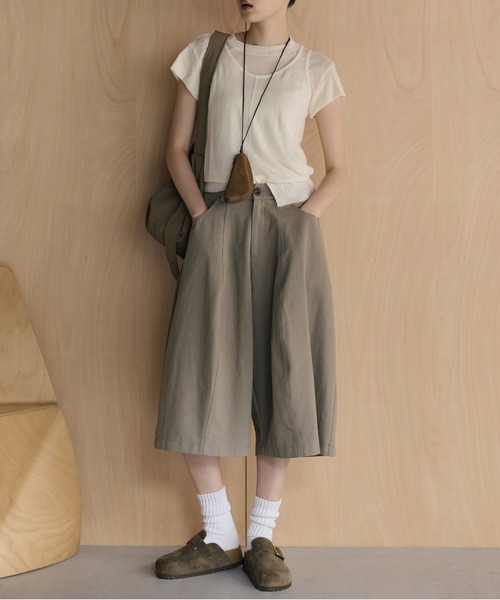 LAULEN(ローレン)の「belted asymmetric knit vest /ベルト付きアシンメトリーニットベスト(ベスト・レディース・グレー/パープル/ブラック/カーキ/アイボリー・FREE)」の14枚目の写真