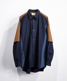 SeeSew（シーソー）の「【UNISEX】FAKE BLOCKING SHIRTS フェイクブロッキングシャツ（シャツ/ブラウス）」