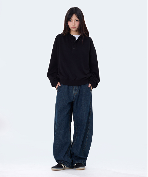 GHOST REPUBLIC（ゴーストリパブリック）の「カーブド切り替えバルーンデニムパンツ 2カラー GLP-654（デニムパンツ・レディース・インディゴブルー/ブラック・LARGE/SMALL/MEDIUM/X-LARGE）」の11枚目の写真