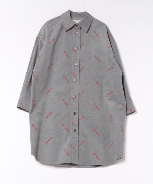 Vivienne Westwood(ヴィヴィアンウエストウッド)の「ロゴエンブロイダリーコーデュロイシャツドレス(ワンピース・レディース・ブラック/グレー・FREE)」の1枚目の写真