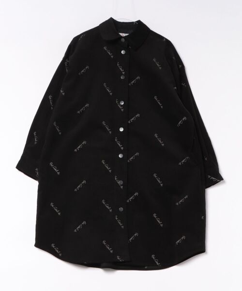 Vivienne Westwood(ヴィヴィアンウエストウッド)の「ロゴエンブロイダリーコーデュロイシャツドレス(ワンピース・レディース・ブラック/グレー・FREE)」の2枚目の写真