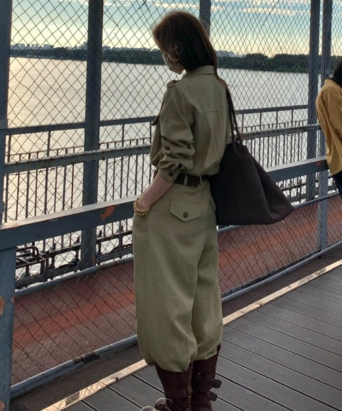 FAVORITO(ファヴォリート)の「デニムオールインワン(つなぎ/オールインワン・レディース・モカ/グリーン・XL/L/M/S)」の15枚目の写真