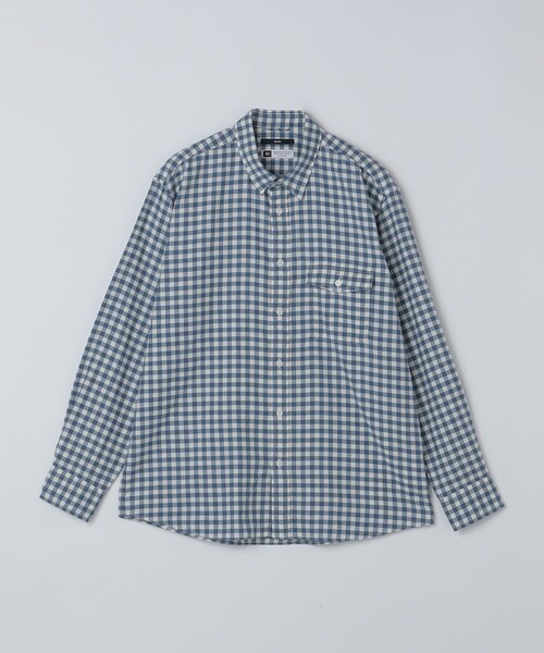 SHIPS(シップス)の「BEZ コットンウール ギンガムチェック レギュラーカラー シャツ(シャツ/ブラウス・メンズ・ブルー/ブラウン/グレー・X-LARGE/MEDIUM/LARGE/SMALL)」の3枚目の写真