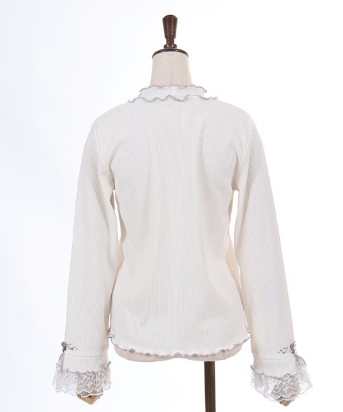 axes femme（アクシーズファム）の「ローズ付袖デザインメロープルオーバー（Tシャツ/カットソー・レディース・モカ/ブラック/キナリ/ワイン・FREE）」の15枚目の写真