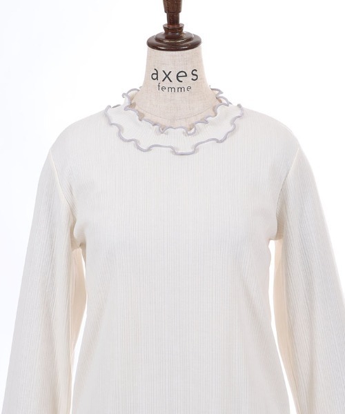 axes femme（アクシーズファム）の「ローズ付袖デザインメロープルオーバー（Tシャツ/カットソー・レディース・モカ/ブラック/キナリ/ワイン・FREE）」の16枚目の写真