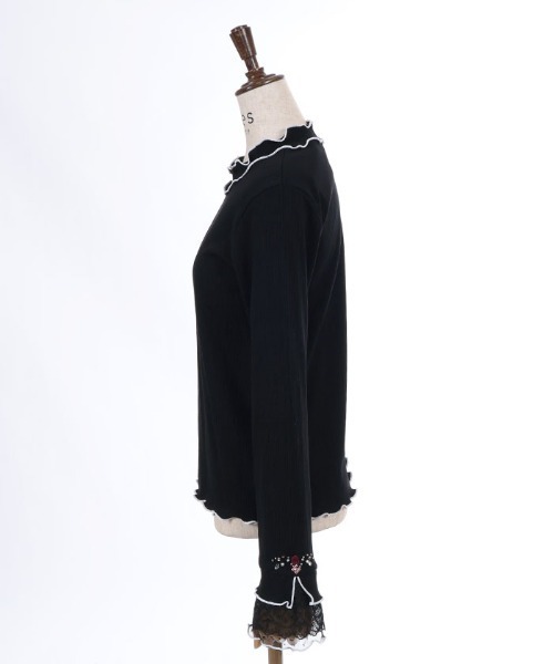 axes femme（アクシーズファム）の「ローズ付袖デザインメロープルオーバー（Tシャツ/カットソー・レディース・モカ/ブラック/キナリ/ワイン・FREE）」の20枚目の写真