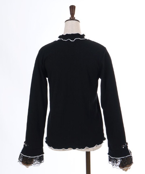 axes femme（アクシーズファム）の「ローズ付袖デザインメロープルオーバー（Tシャツ/カットソー・レディース・モカ/ブラック/キナリ/ワイン・FREE）」の21枚目の写真