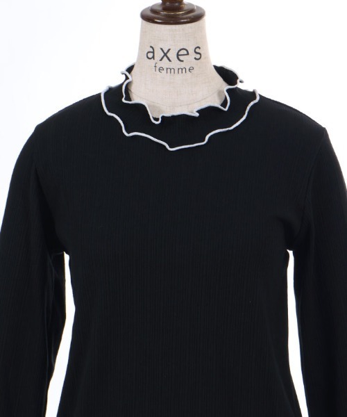 axes femme（アクシーズファム）の「ローズ付袖デザインメロープルオーバー（Tシャツ/カットソー・レディース・モカ/ブラック/キナリ/ワイン・FREE）」の22枚目の写真