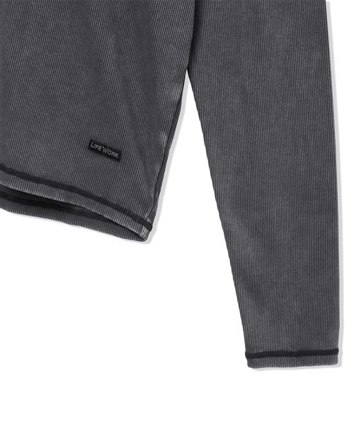 LIFE WORK(ライフワーク)の「レディース) エイシッドリップ 長袖 Tシャツ(Tシャツ/カットソー・レディース・チャコールグレー/ライトグレー/ブラウン・SMALL/X-SMALL)」の7枚目の写真