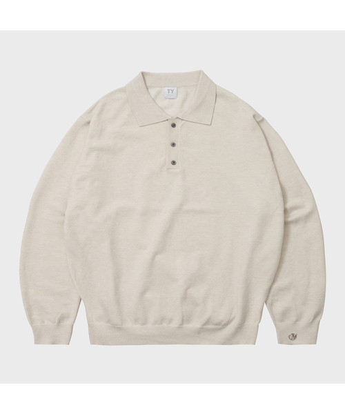 TY（ティワイ）の「スタンダード ニットカラー スウェット, 3COLOR（ニット/セーター・メンズ・ブラック/ベージュ/ネイビー・MEDIUM/LARGE）」の3枚目の写真