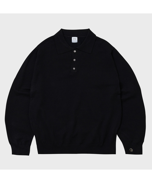 TY（ティワイ）の「スタンダード ニットカラー スウェット, 3COLOR（ニット/セーター・メンズ・ブラック/ベージュ/ネイビー・MEDIUM/LARGE）」の2枚目の写真