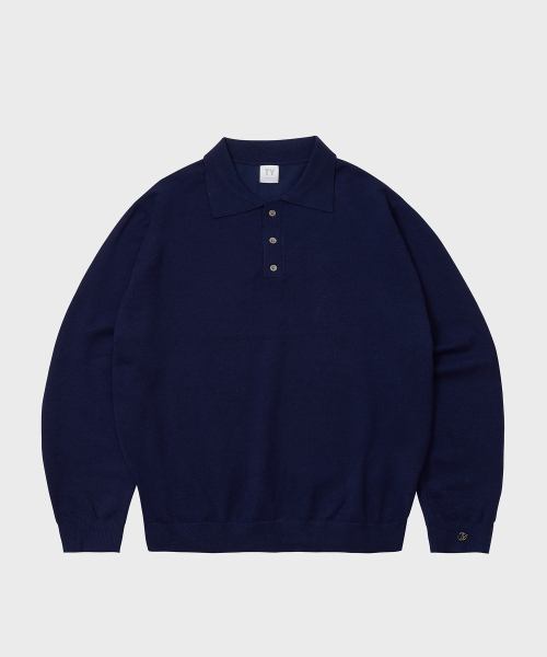 TY（ティワイ）の「スタンダード ニットカラー スウェット, 3COLOR（ニット/セーター・メンズ・ブラック/ベージュ/ネイビー・MEDIUM/LARGE）」の4枚目の写真