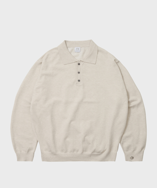 TY（ティワイ）の「スタンダード ニットカラー スウェット, 3COLOR（ニット/セーター・メンズ・ブラック/ベージュ/ネイビー・MEDIUM/LARGE）」の5枚目の写真