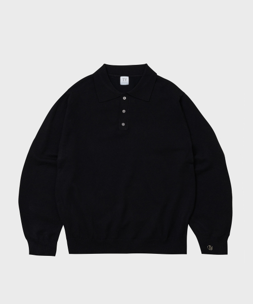 TY（ティワイ）の「スタンダード ニットカラー スウェット, 3COLOR（ニット/セーター・メンズ・ブラック/ベージュ/ネイビー・MEDIUM/LARGE）」の6枚目の写真