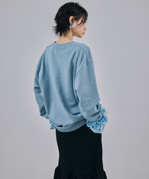 NON TOKYO（ノントーキョー）の「NON TOKYO/ノントーキョー/PRINT PULLOVER SWEAT(CAT)プリントプルオーバースウェット(猫)（スウェット・レディース・ブルー/ブラック/レッド・2/1）」の6枚目の写真