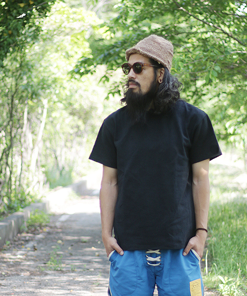 NATAL DESIGN（ネイタルデザイン）の「【ネイタルデザイン】ヘンプティーへヴィー/CREW NECK HEMP TEE HEAVY （Tシャツ/カットソー・メンズ・ブラック/ネイビー/ナチュラル/グリーン系その他/ブルー系その他/バイオレット/グリーン/ブラック系その他/オレンジ・MEDIUM/LARGE/SMALL/X-SMALL/X-LARGE）」の7枚目の写真