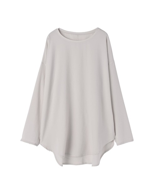 STYLE DELI(スタイルデリ)の「【selection】パウダリージョーゼット長袖ブラウスTシャツ(Tシャツ/カットソー・レディース・オフホワイト/ライトグレー・FREE)」の20枚目の写真
