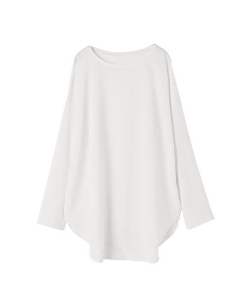 STYLE DELI(スタイルデリ)の「【selection】パウダリージョーゼット長袖ブラウスTシャツ(Tシャツ/カットソー・レディース・オフホワイト/ライトグレー・FREE)」の21枚目の写真