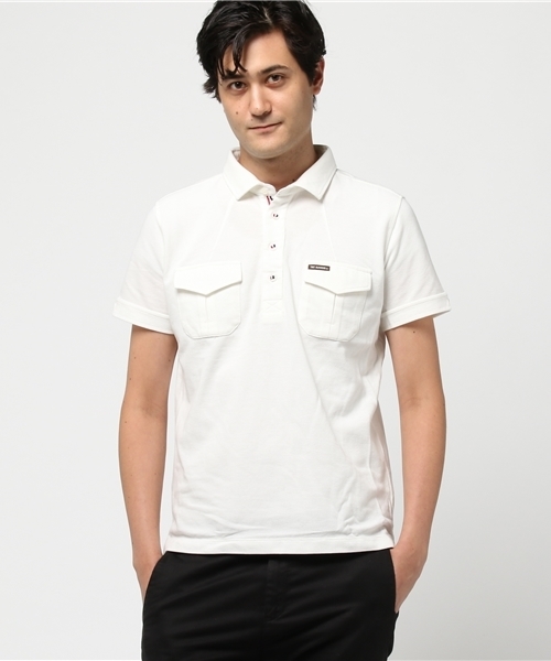 TMT Classic(ティーエムティークラシック)の「MILITARY POLO(ポロシャツ・メンズ・オフホワイト/グレー/ネイビー・LARGE/X-LARGE/MEDIUM/SMALL)」の1枚目の写真